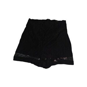 High-Waisted Body Central shorts with mesh trimming